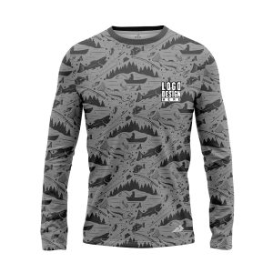 Fishing Print Men’s Long Sleeves