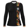 Floral Vertical Stripe Women’s Long Sleeve