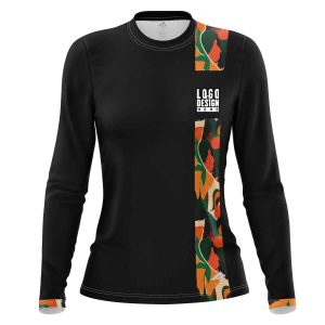 Floral Vertical Stripe Women’s Long Sleeve
