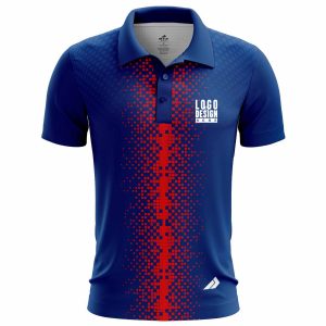 Vertical Blurred Stripe Men’s Polo Shirts