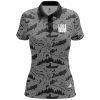 Fishing Print Women’s Polo Shirts