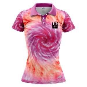 Spiral Tie Dye Women’s Polo Shirts