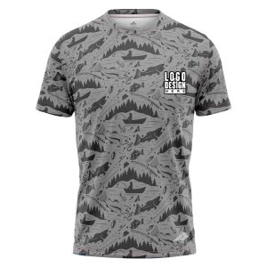 Fishing Print Men’s Jersey