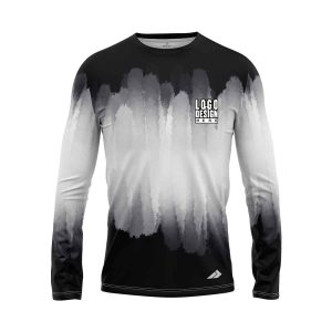 Brushed Center White Men’s Long Sleeve