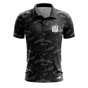 Fishing Print Men’s Polo Shirts