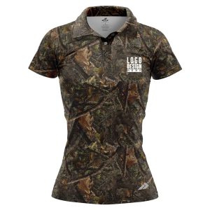 Leaves Camo Women’s Polo Shirts