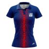 Vertical Blurred Stripe Women’s Polo Shirts