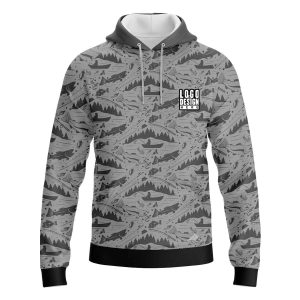 Fishing Print Men’s Hoodie