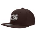 RP1 Baseball 6 Panel High Profile Structured Acrylic / Polyester Flat Bill Fitted Brown Hat 00151