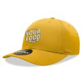 6022 Baseball 6 Panel Mid Profile Structured Cotton / Polyester Curved Visor Snap Back Gold Hat 00191