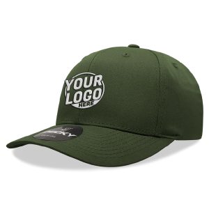 6022 Baseball 6 Panel Mid Profile Structured Cotton / Polyester Curved Visor Snap Back Forest Hat 00189