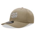 6022 Baseball 6 Panel Mid Profile Structured Cotton / Polyester Curved Visor Snap Back Khaki Hat 00197