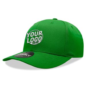 6022 Baseball 6 Panel Mid Profile Structured Cotton / Polyester Curved Visor Snap Back Kelly Green Hat 00195