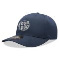 6022 Baseball 6 Panel Mid Profile Structured Cotton / Polyester Curved Visor Snap Back Navy Blue Hat 00201