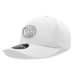6022 Baseball 6 Panel Mid Profile Structured Cotton / Polyester Curved Visor Snap Back White Hat 211