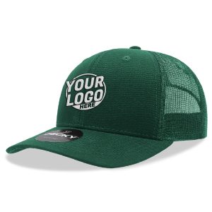 6021 Classic Trucker 6 Panel Mid Profile Structured Cotton / Poly Snap Back Trucker Forest Hat 00258