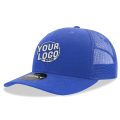 6021 Classic Trucker 6 Panel Mid Profile Structured Cotton / Poly Snap Back Trucker Royal Blue Hat 00286