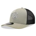 6021 Classic Trucker 6 Panel Mid Profile Structured Cotton / Poly Snap Back Trucker Loden Black Hat 384
