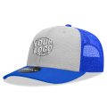 6021 Classic Trucker 6 Panel Mid Profile Structured Cotton / Poly Snap Back Trucker Royal Blue Gray Royal Blue Hat 440