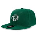 6020 Baseball 6 Panel High Profile Structured Acrylic / Polyester Flat Bill Snap Back Forest Hat 478