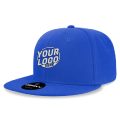 6020 Baseball 6 Panel High Profile Structured Acrylic / Polyester Flat Bill Snap Back Royal Blue Hat 498