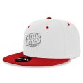 6020 Baseball 6 Panel High Profile Structured Acrylic / Polyester Flat Bill Snap Back White Cardinal Hat 580