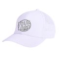 BA537 Baseball 6 Panel Mid Profile Structured 100% Polyester Perforated White Hat 636