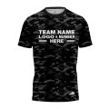 Custom Fully Sublimated Stealth Camo Pattern Black Gray Performance Jersey 00668