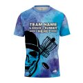 Custom Fully Sublimated Skull Disc Golf Pattern Tie Dye Performance Jersey 00703