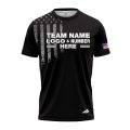 Custom Fully Sublimated USA FLAG Solid Pattern Black Performance Jersey 787
