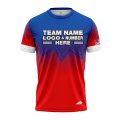 Custom Fully Sublimated USA FLAG Spikes Pattern Red Blue White Performance Jersey 808