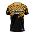 Custom Fully Sublimated Fierce Tiger Animal Print Pattern Black Yellow Performance Jersey 857