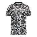 Custom Fully Sublimated Zebra Skin Print Black White Performance Jersey 1004