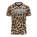 Custom Fully Sublimated Classic Cheetah Animal Print Black Brown Gold Performance Jersey 1046