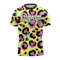 Custom Fully Sublimated Neon Leopard Skin Animal Print Multicolor Performance Jersey 1067