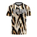 Custom Fully Sublimated Neon Tiger Skin Animal Print Black Brown Gold Performance Jersey 1074
