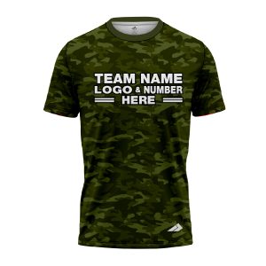 Custom Fully Sublimated Natural Camo Pattern Green Performance Jersey 1088