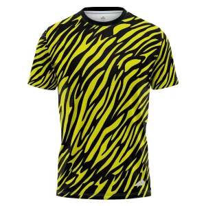 Custom Fully Sublimated ZebraStripes Animal Print Black Yellow Performance Jersey 955