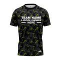 Custom Fully Sublimated Sports Camo Pattern Neon Green Black Performance Jersey 1214