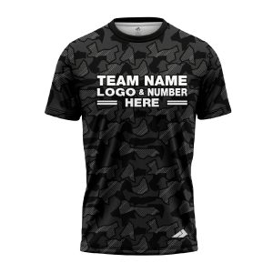 Custom Fully Sublimated Sports Camo Pattern Black Performance Jersey 1235