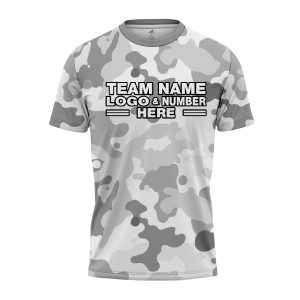 Custom Fully Sublimated Vibrant Camo Pattern Texture Gray Performance Jersey 1270