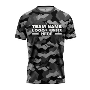 Custom Fully Sublimated Sports Camo Pattern Texture Dark Performance Jersey 1291
