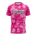 Custom Fully Sublimated Sports Camo Pattern Texture Pink Performance Jersey 1298