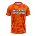 Custom Fully Sublimated Sports Camo Pattern Texture Orange Performance Jersey 1305