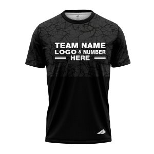 Custom Fully Sublimated Forest Camo Pattern Texture Black Performance Jersey 1312