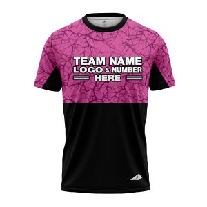 Custom Fully Sublimated Forest Camo Pattern Texture Pink Black Performance Jersey 1326