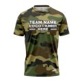 Custom Fully Sublimated Classic Camo Pattern Dark Green Brown Black Performance Jersey 1340