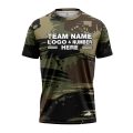 Custom Fully Sublimated Contemporary Woodland Camo Two Pattern Dark Green Black Performance Jersey 1440