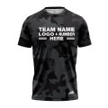 Custom Fully Sublimated Stealth Camo Pattern Black Gray Performance Jersey 1460
