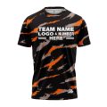 Custom Fully Sublimated Claws Camo Pattern Black Orange Performance Jersey 1479